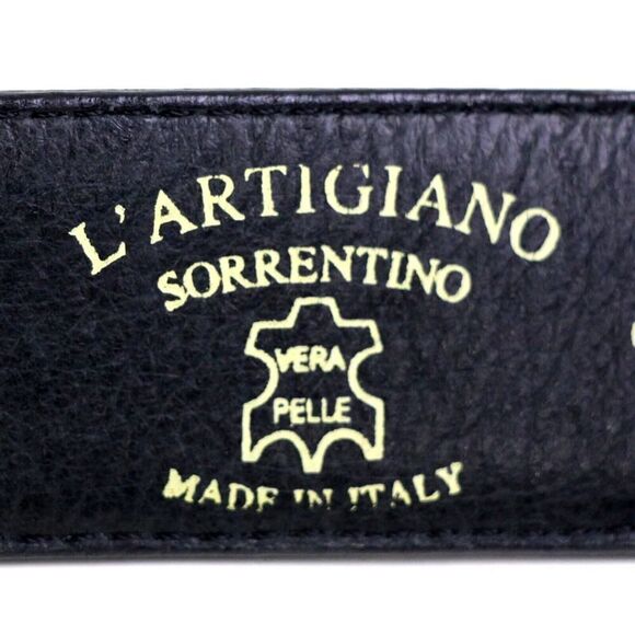 L'Artigiano BLACK REAL LEATHER 1 1/8"Wd CASUAL DRESS MEN'S BELT 38/105-130 (G67 - Picture 9 of 12